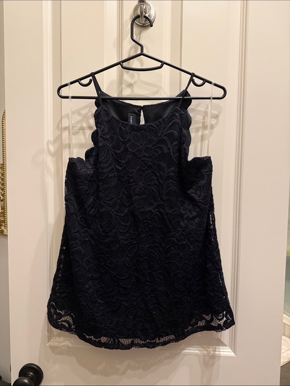 Sleeveless Black Lace Halter Top